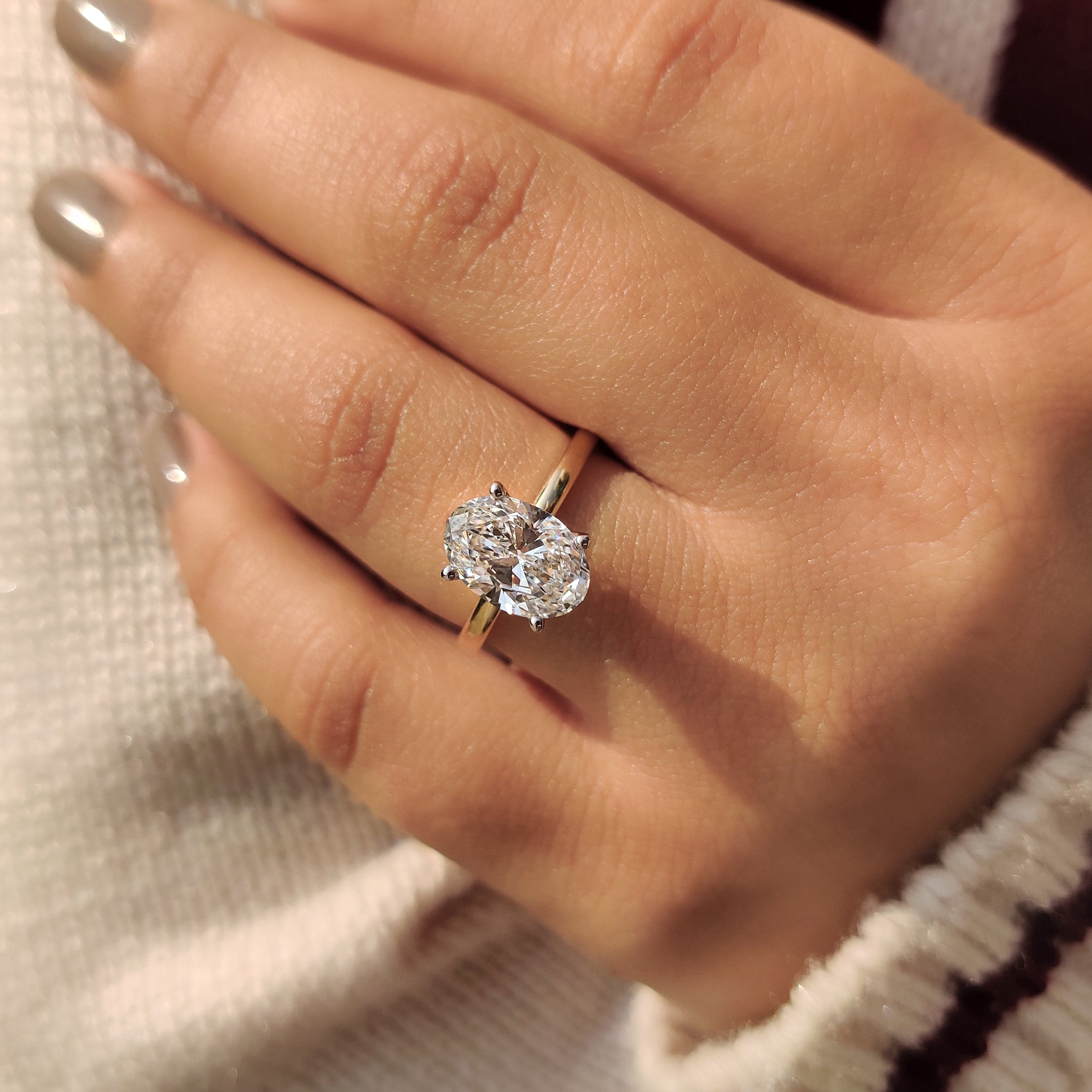 Cushion Hidden Halo Lab Grown Diamond Engagement Ring
